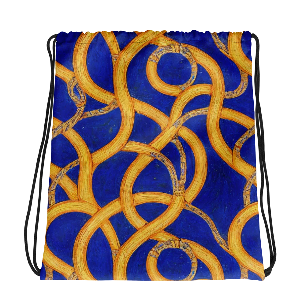 Cobalt Lariat on Drawstring Bag — Photo
