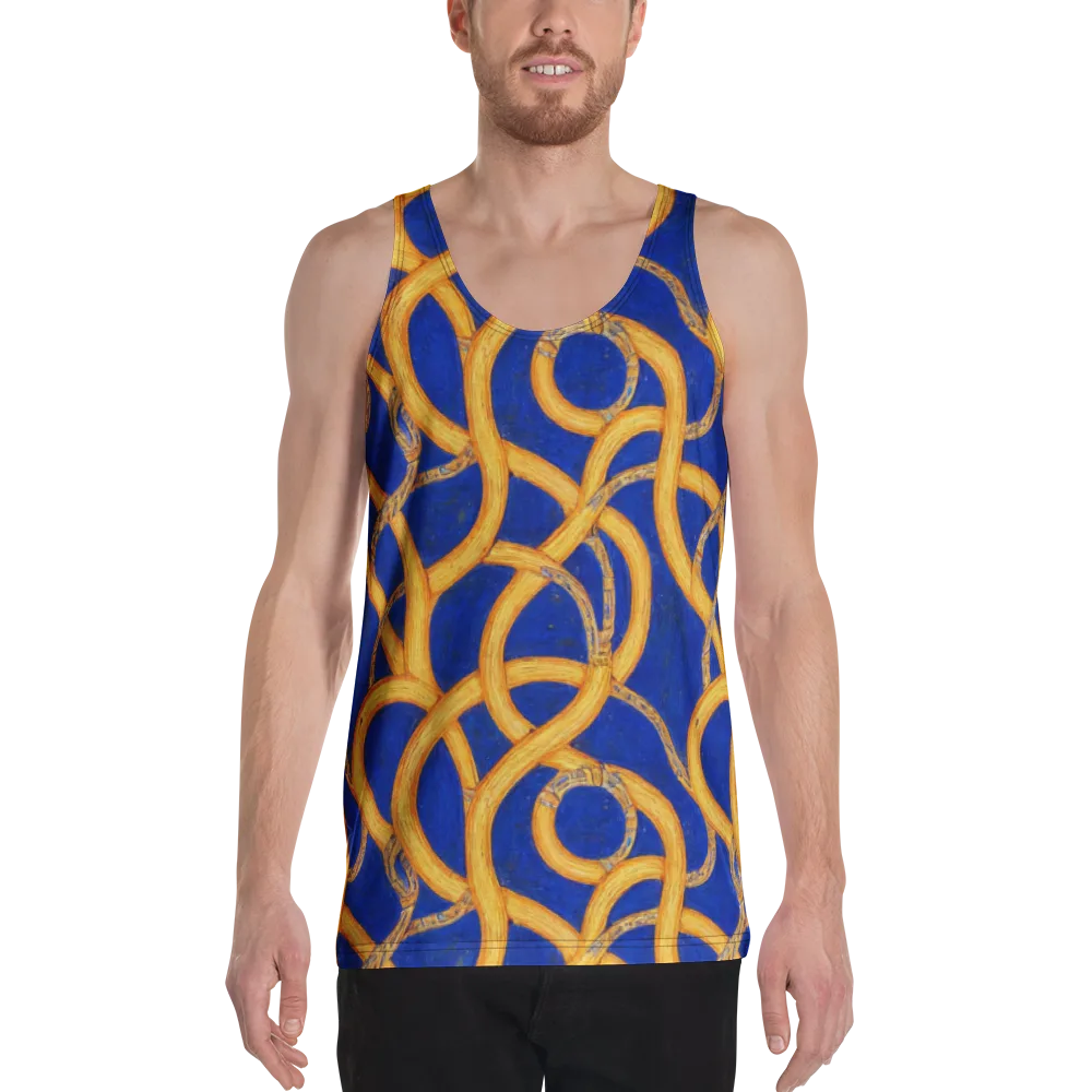 Cobalt Lariat on Men's Tank Top — Front