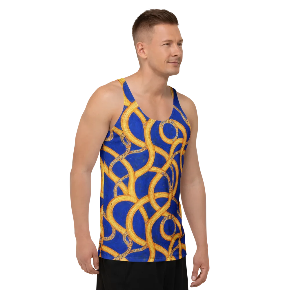 Cobalt Lariat on Men's Tank Top — Right Front
