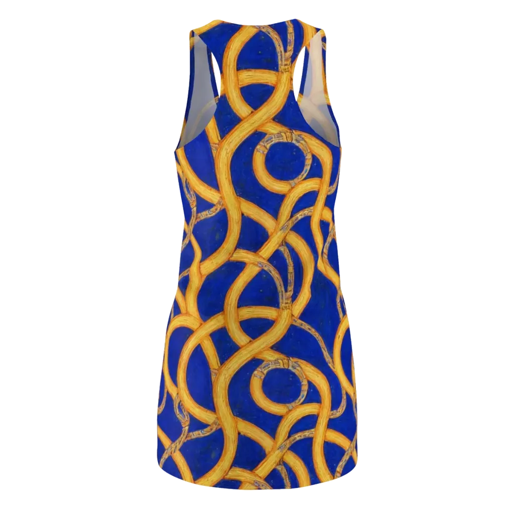 Cobalt Lariat on Racerback Dress — Back