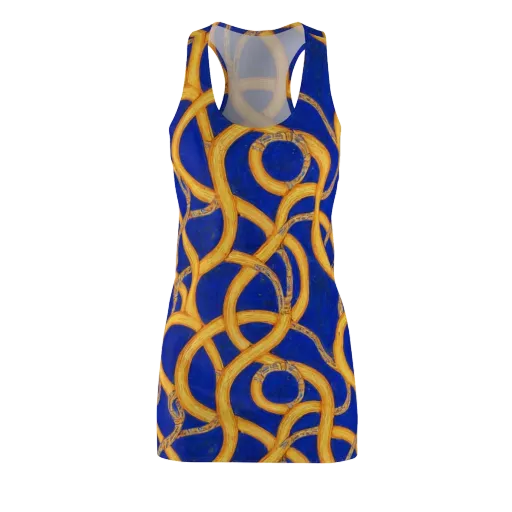 Cobalt Lariat on a Racerback Dress