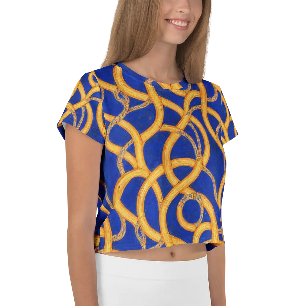 Cobalt Lariat on Crop Tee — Right