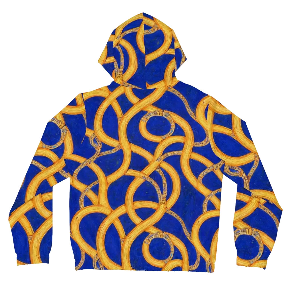 Cobalt Lariat on Women's Full-Zip Hoodie — Back