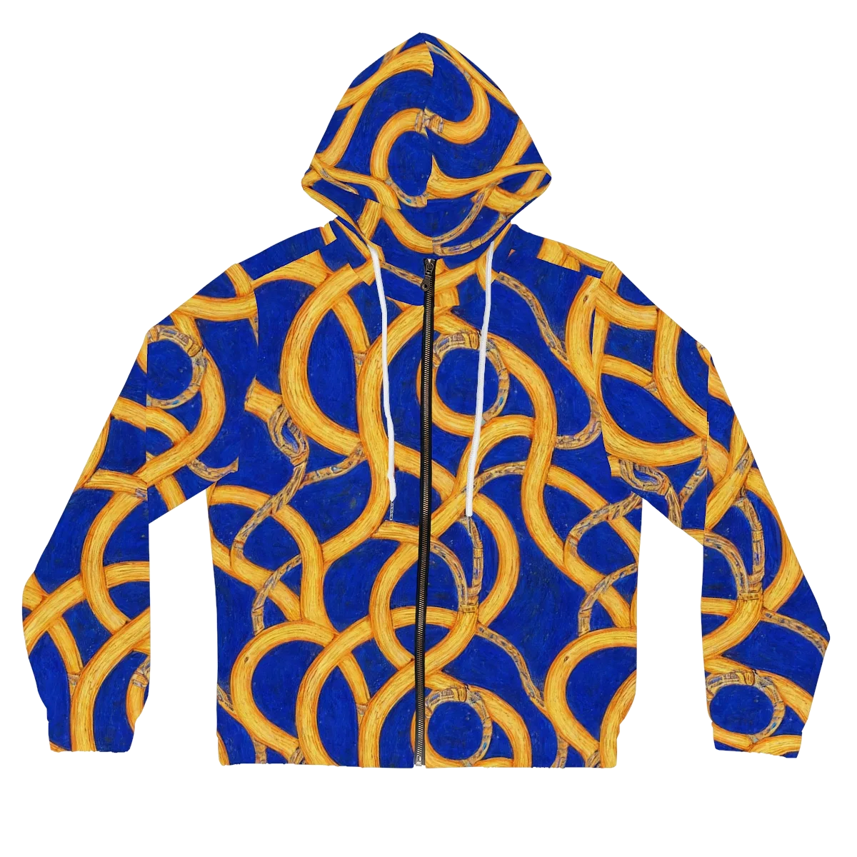 Cobalt Lariat on Women's Full-Zip Hoodie — Front