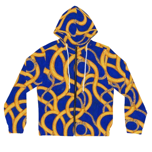 Cobalt Lariat on a Women's Full-Zip Hoodie