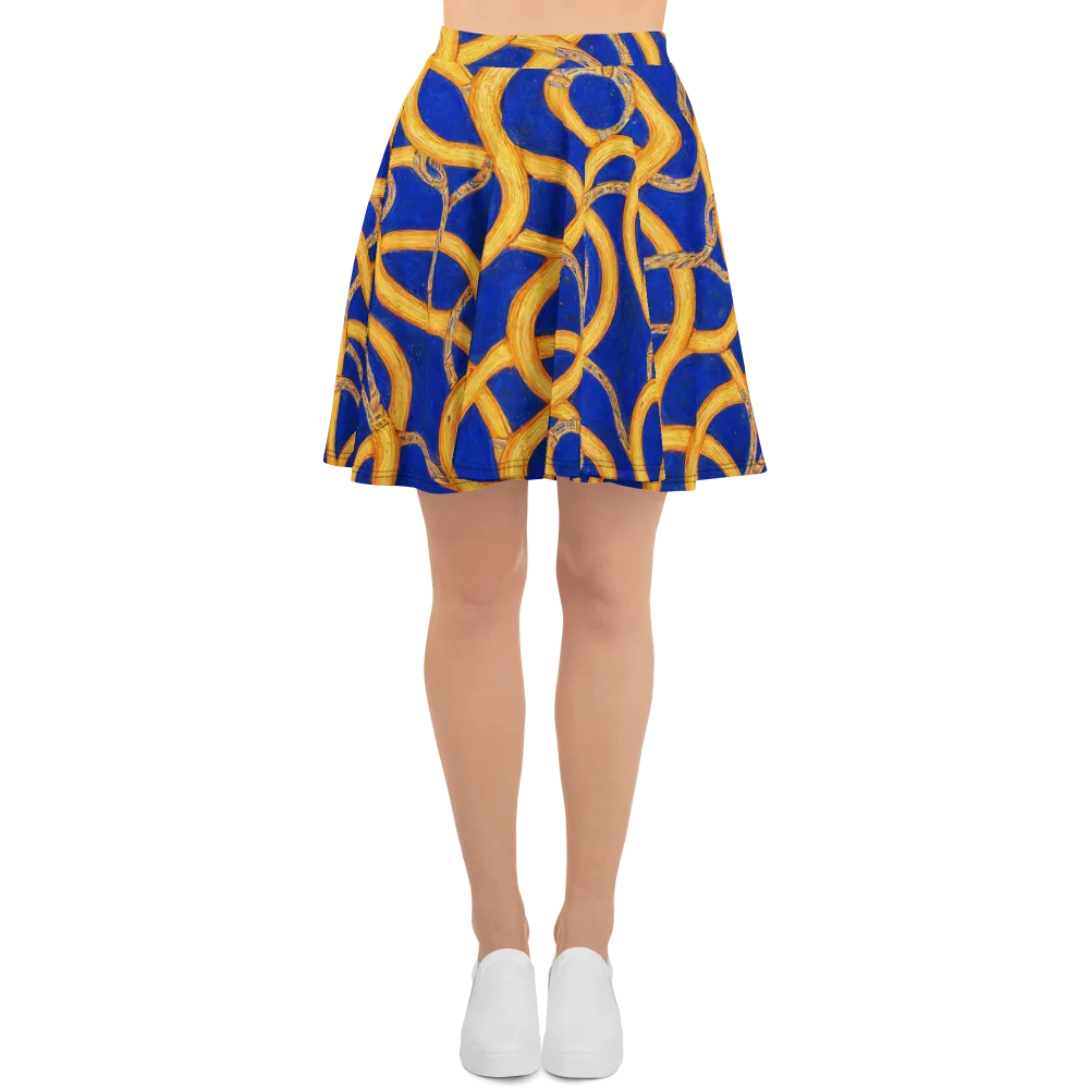Cobalt Lariat on Skater Skirt — Front