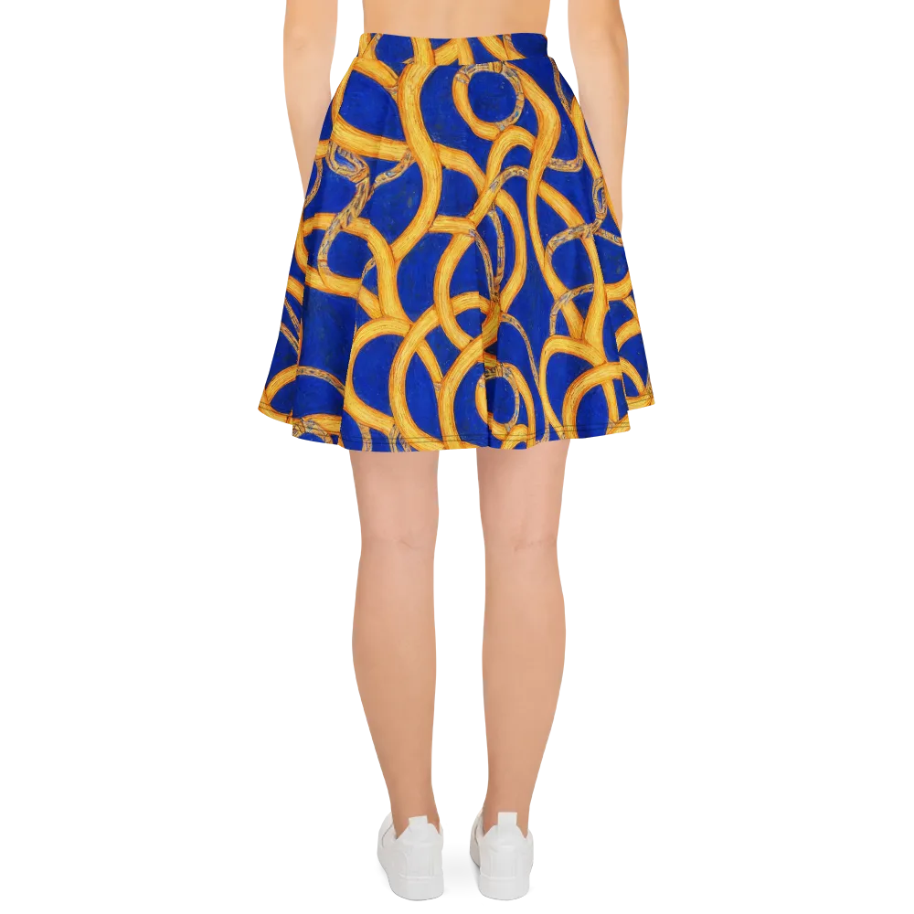 Cobalt Lariat on Skater Skirt — Back