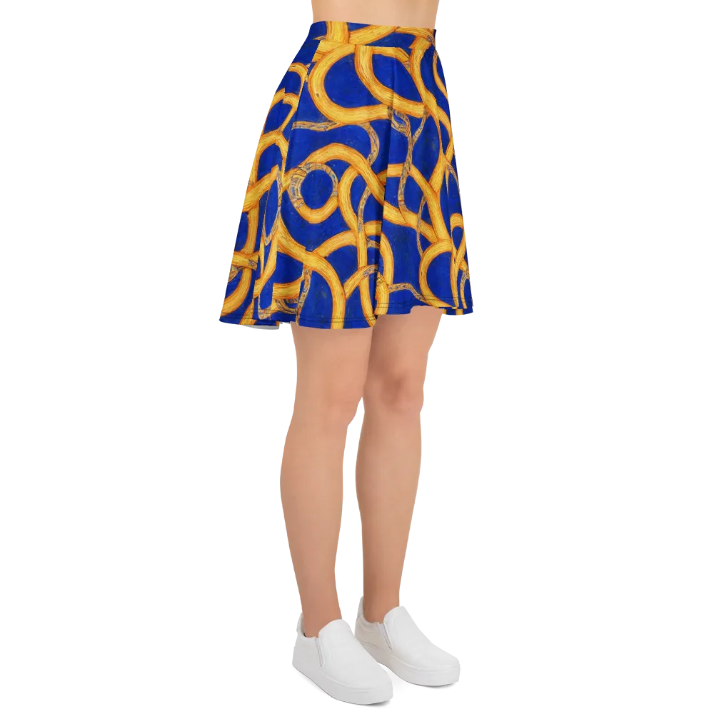 Cobalt Lariat on Skater Skirt — Right