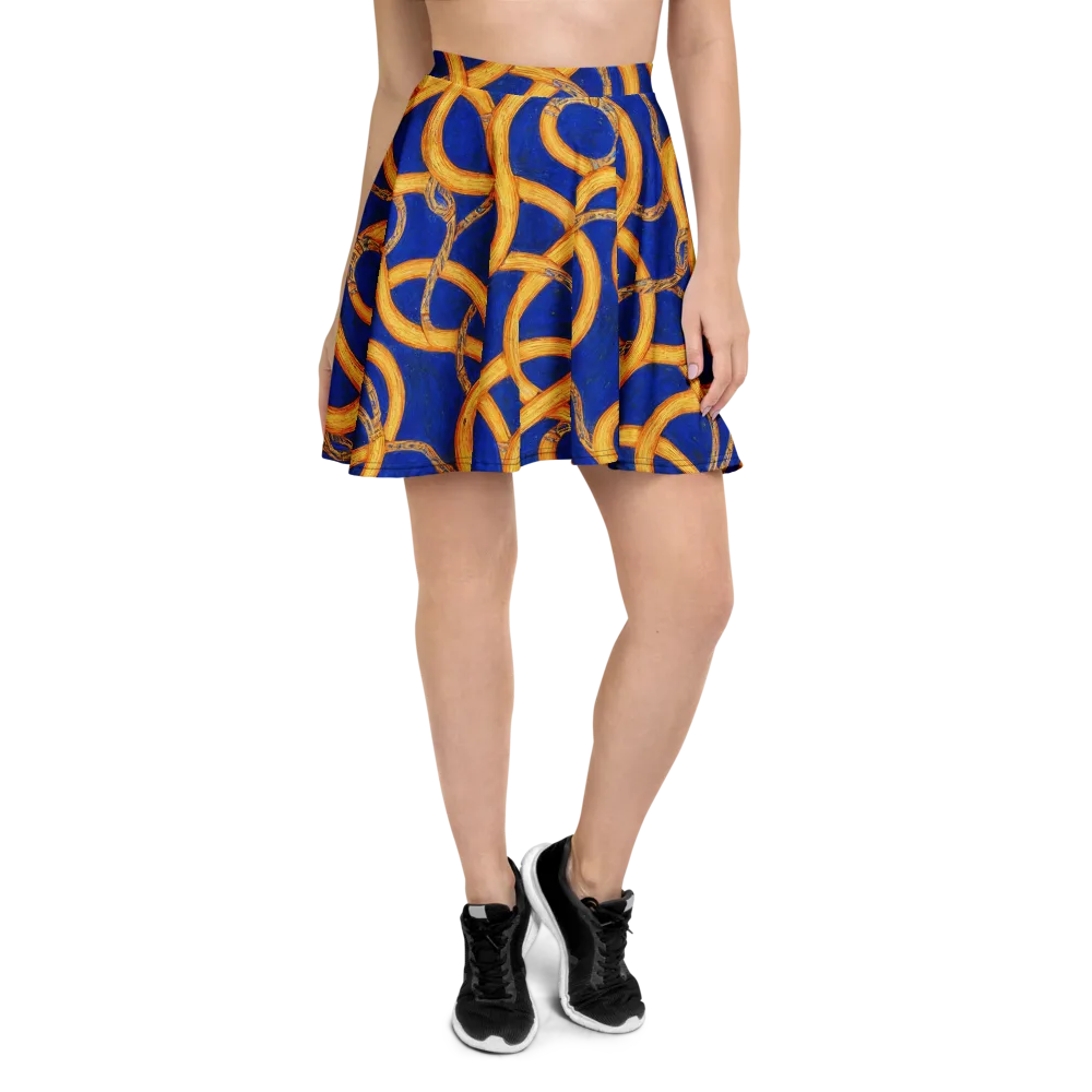 Cobalt Lariat on Skater Skirt — Front
