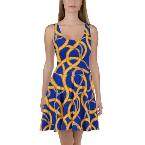 Cobalt Lariat on a Skater Dress