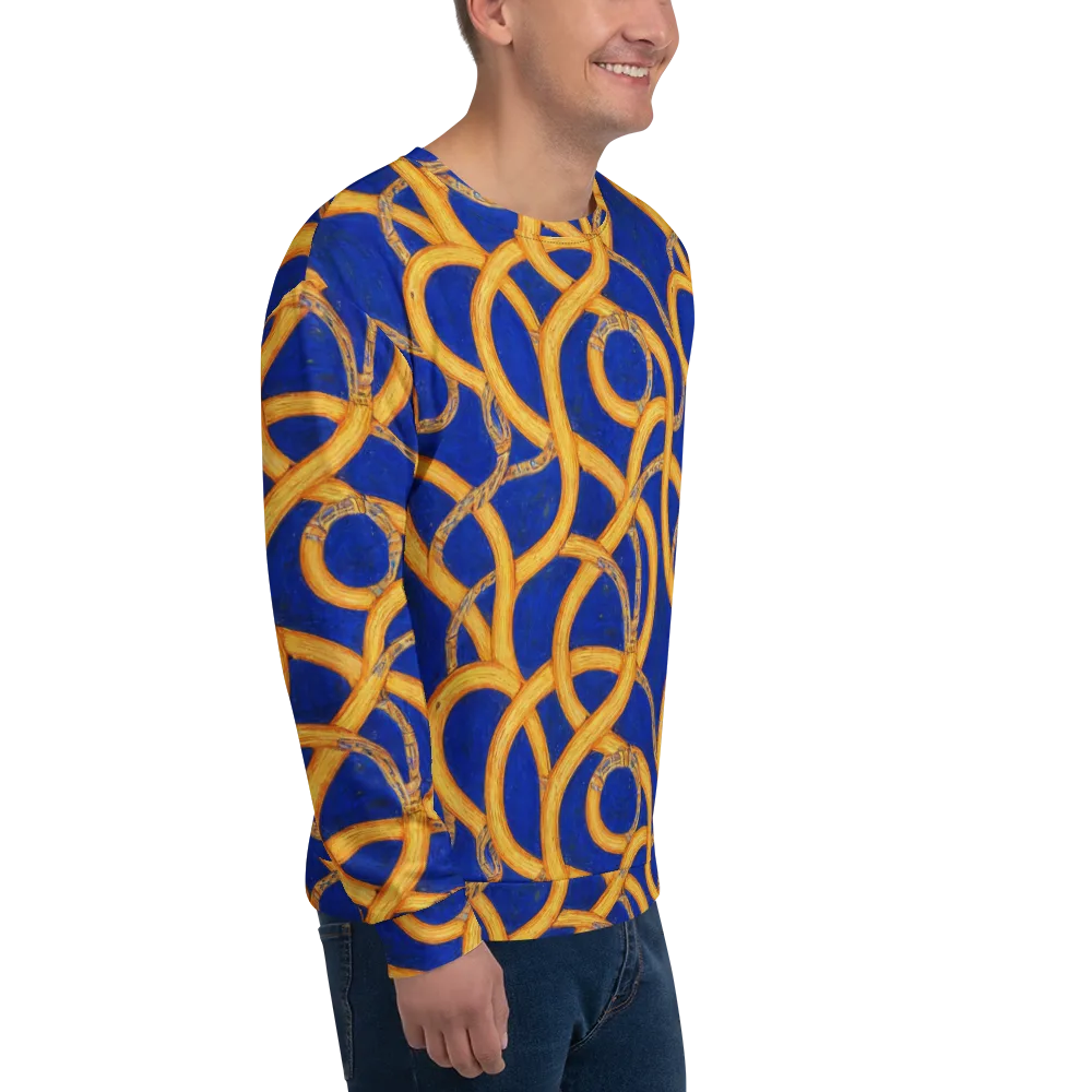 Cobalt Lariat on Sweatshirt — Right Front