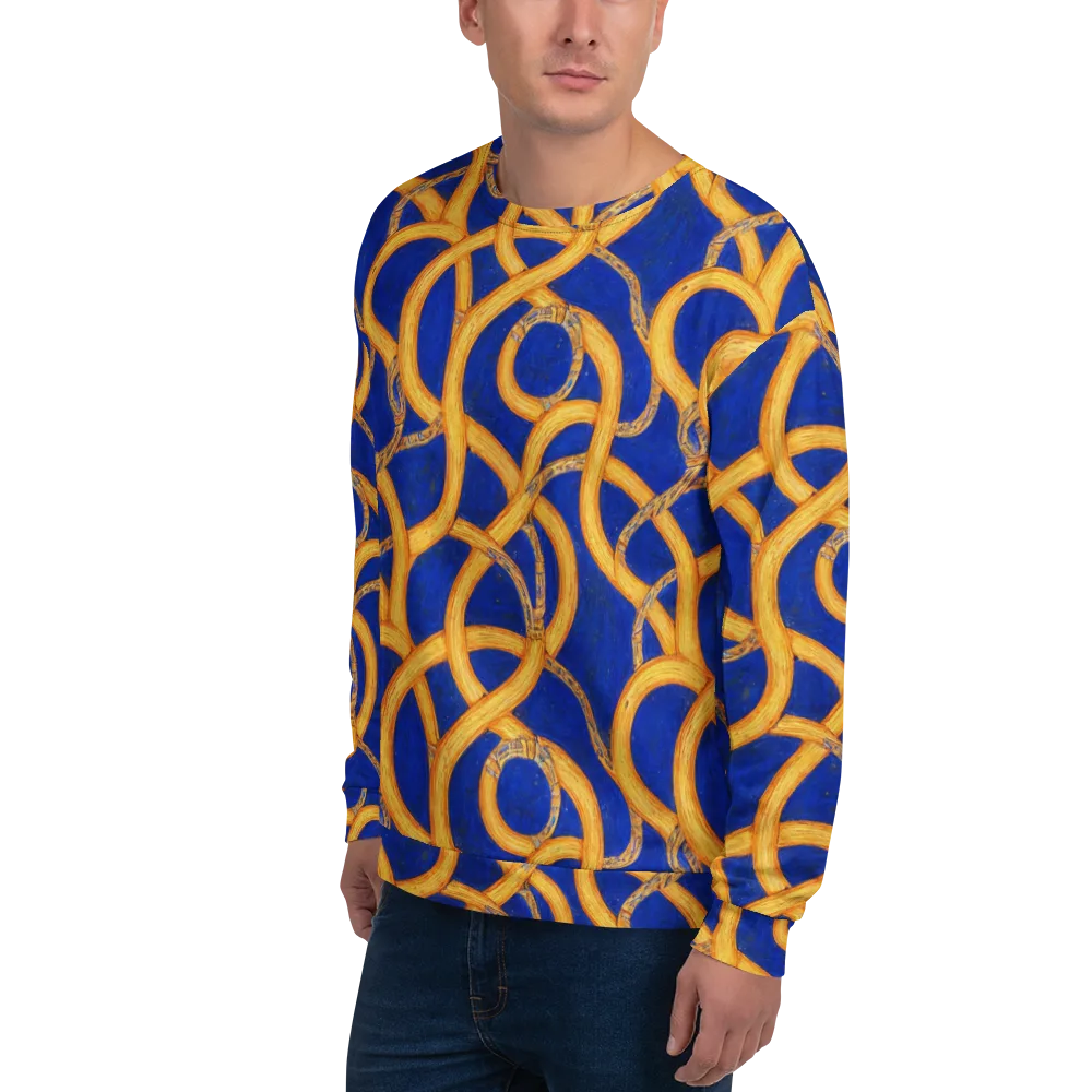 Cobalt Lariat on Sweatshirt — Left Front
