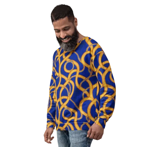 Cobalt Lariat on a Sweatshirt