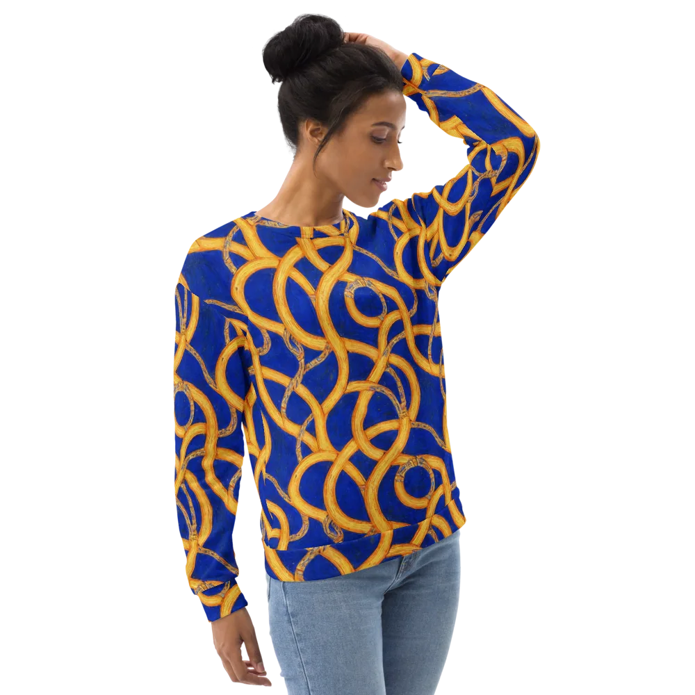 Cobalt Lariat on Sweatshirt — Right Front