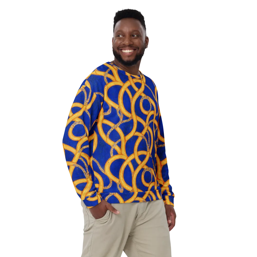 Cobalt Lariat on Sweatshirt — Front