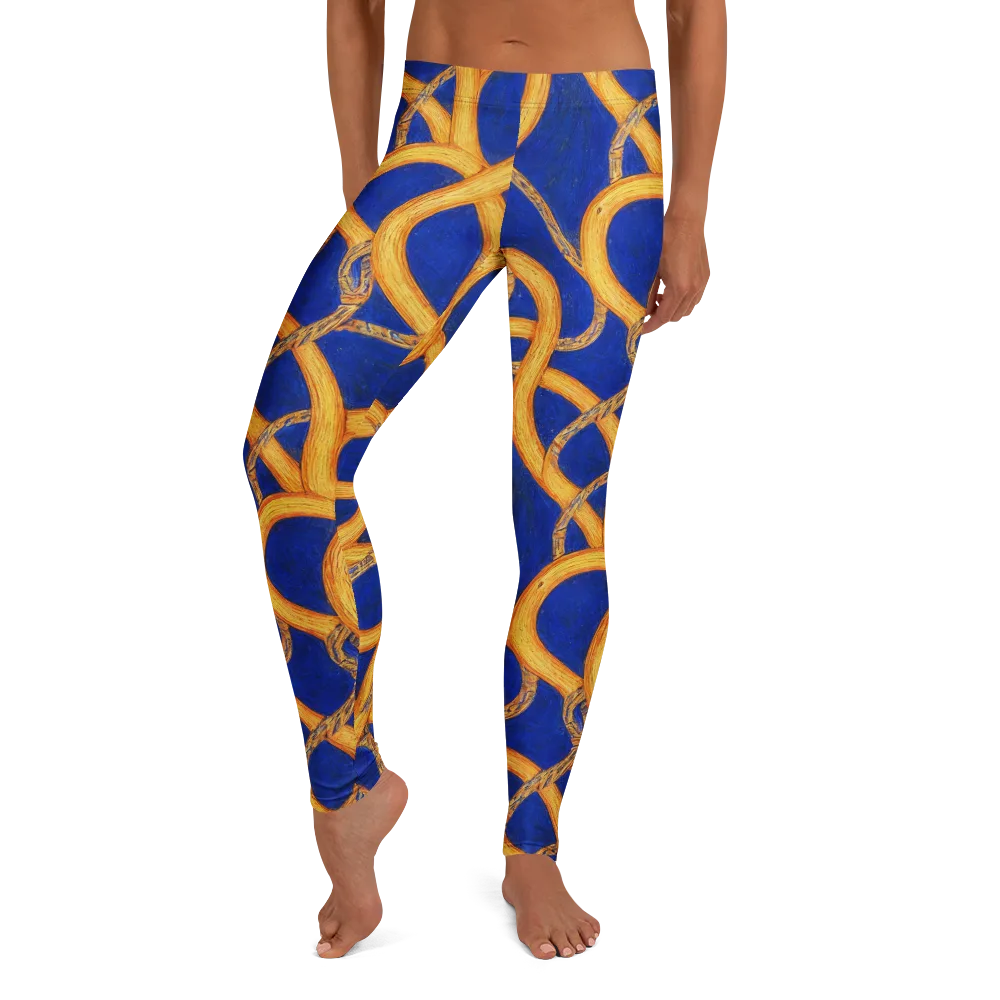 Cobalt Lariat on Leggings — Front