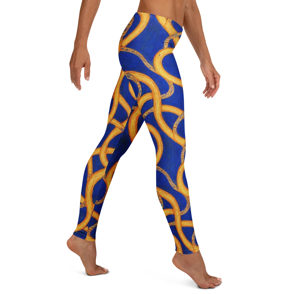 Cobalt Lariat on Leggings — Right