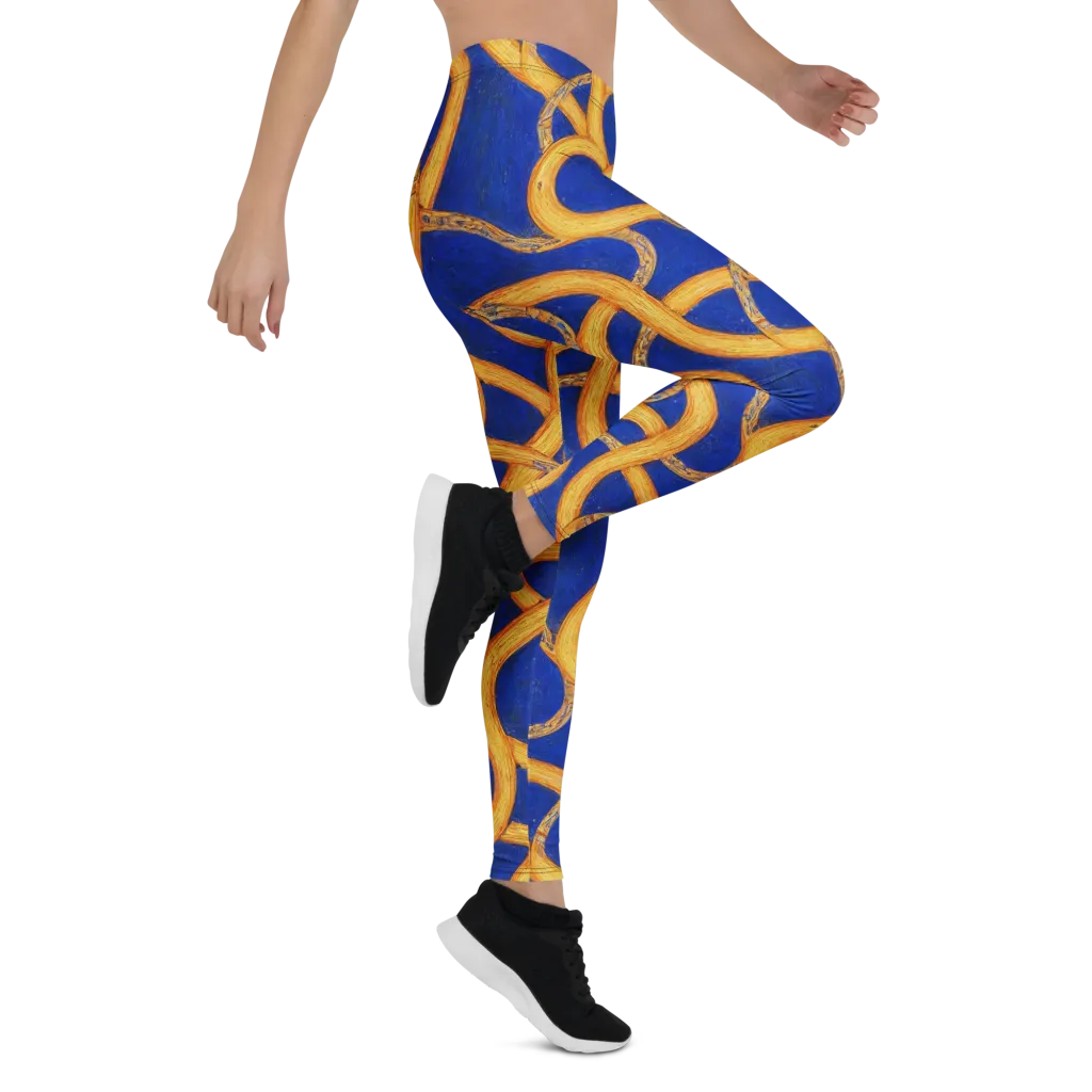 Cobalt Lariat on Leggings — Right