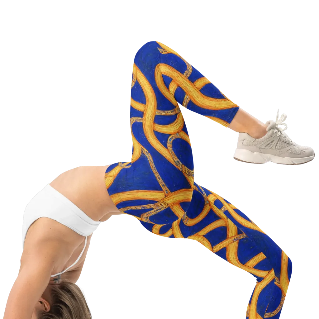 Cobalt Lariat on Leggings — Right