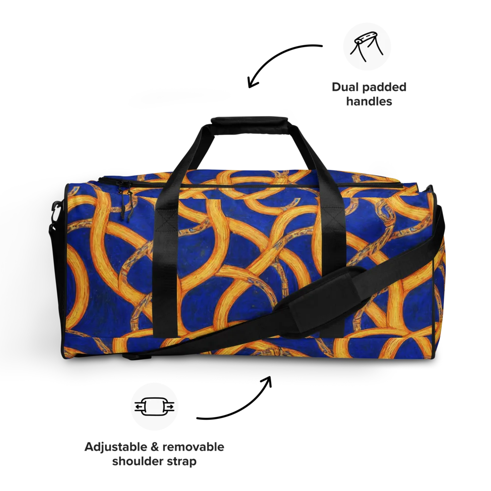 Cobalt Lariat on Duffle Bag — Front