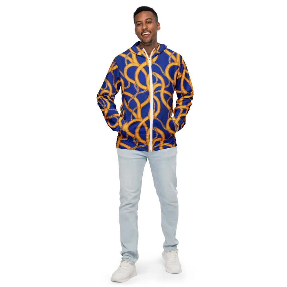 Cobalt Lariat on Men's Windbreaker — Front