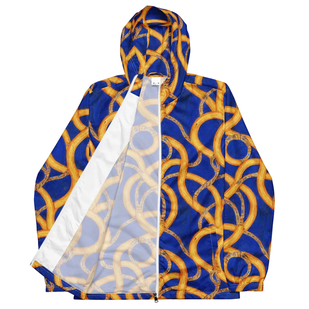 Cobalt Lariat on Men's Windbreaker — Front
