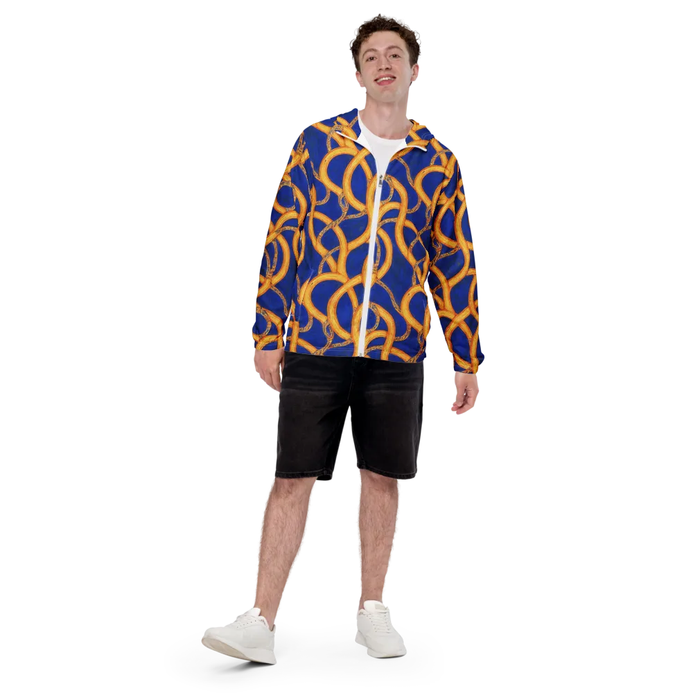 Cobalt Lariat on Men's Windbreaker — Front