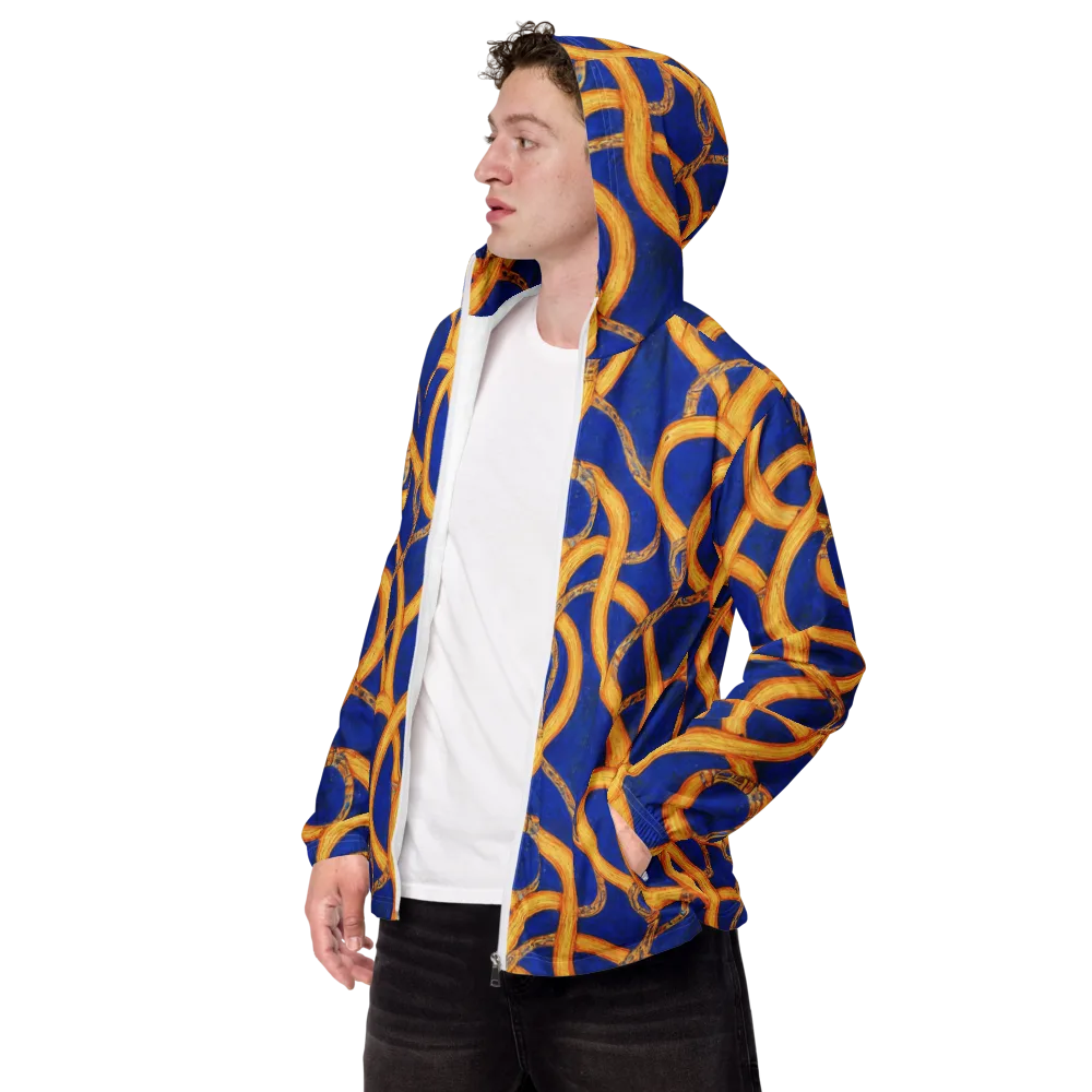 Cobalt Lariat on Men's Windbreaker — Left Front