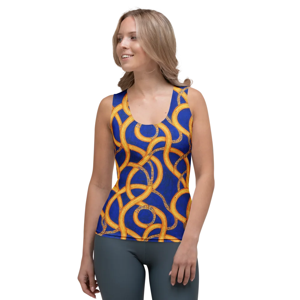 Cobalt Lariat on Women's Tank Top — Front