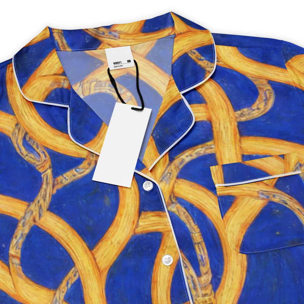 Cobalt Lariat on Women's Short Sleeve Pajama Top — Product details