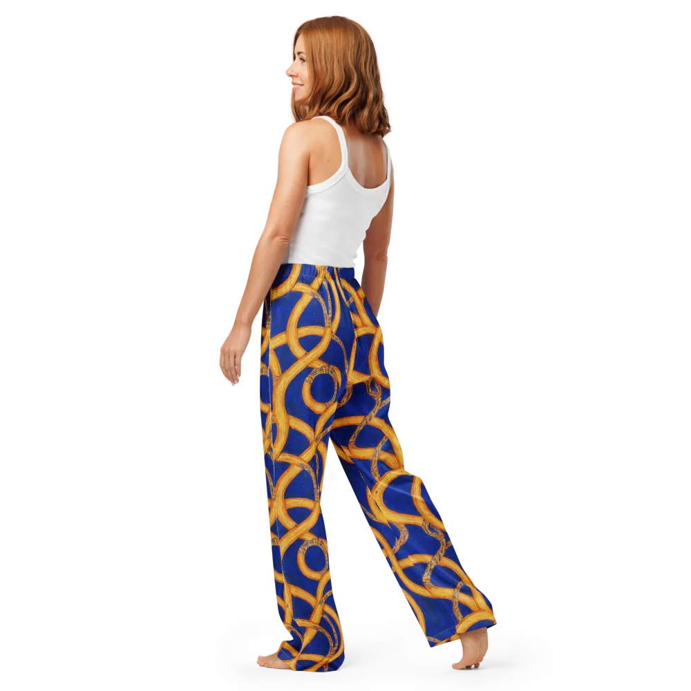 Cobalt Lariat on Women's Pajama Pants — Back