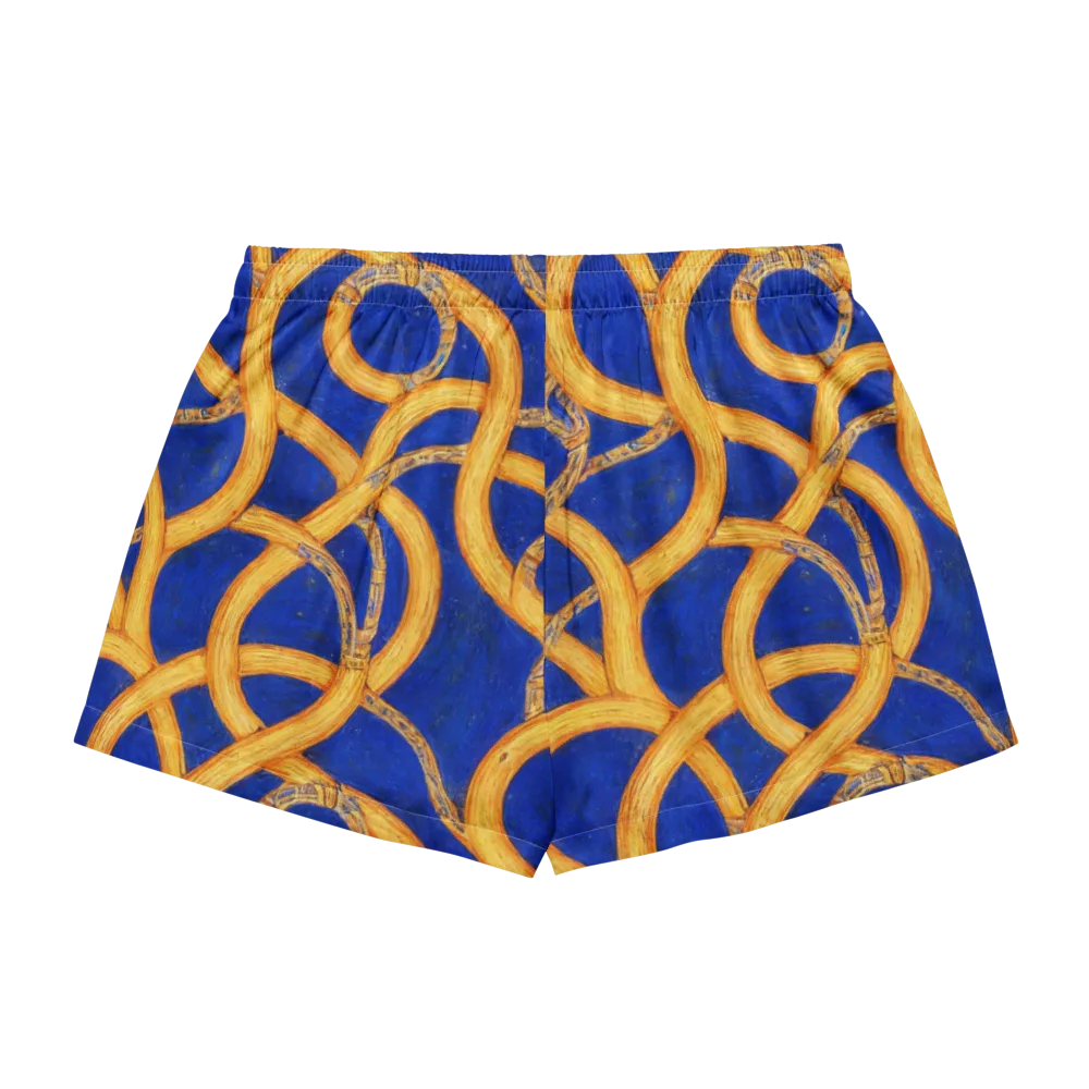Cobalt Lariat on Women's Pajama Shorts — Back