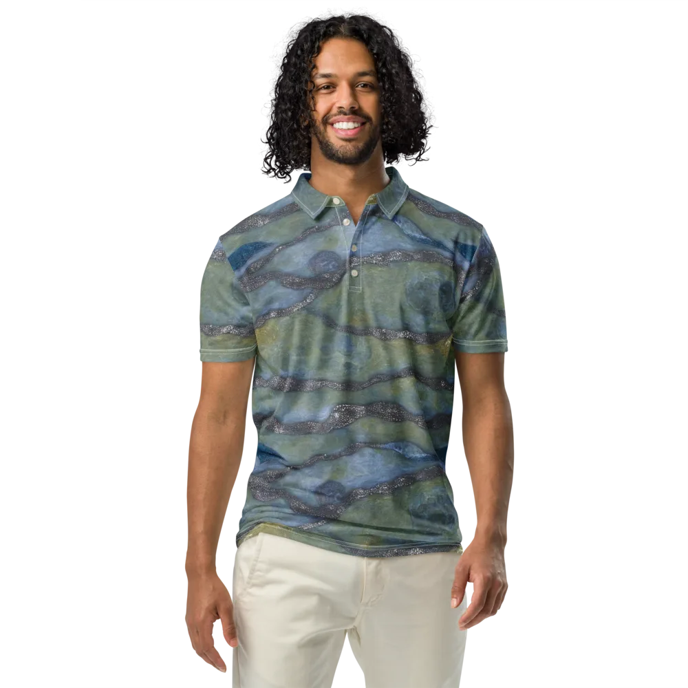 Tidal Fossil on Men's Slim Fit Polo Shirt — Front