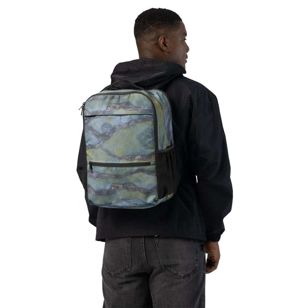 Tidal Fossil on Utility Backpack — Back