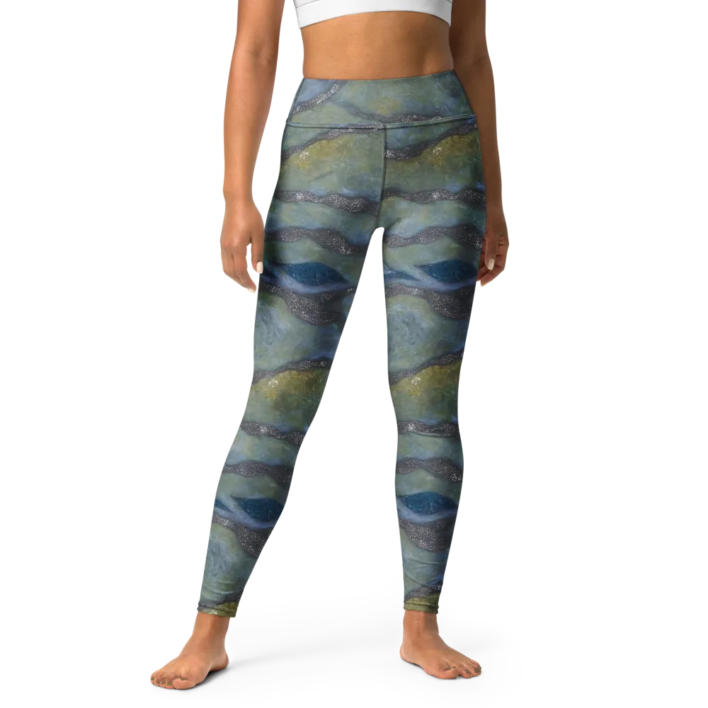 Tidal Fossil on Yoga Leggings — Front