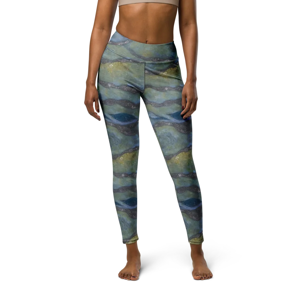 Tidal Fossil on Yoga Leggings — Front