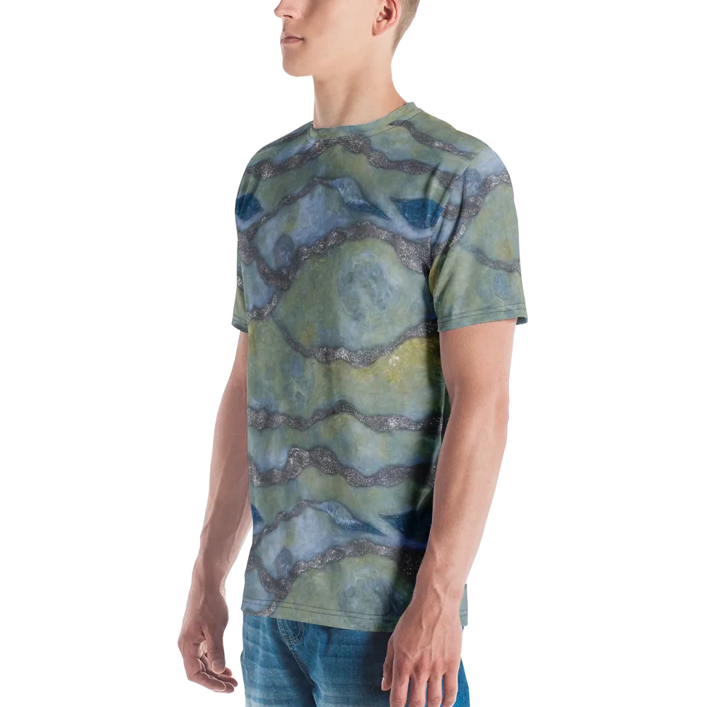 Tidal Fossil on Men's Crew Neck T-Shirt — Left