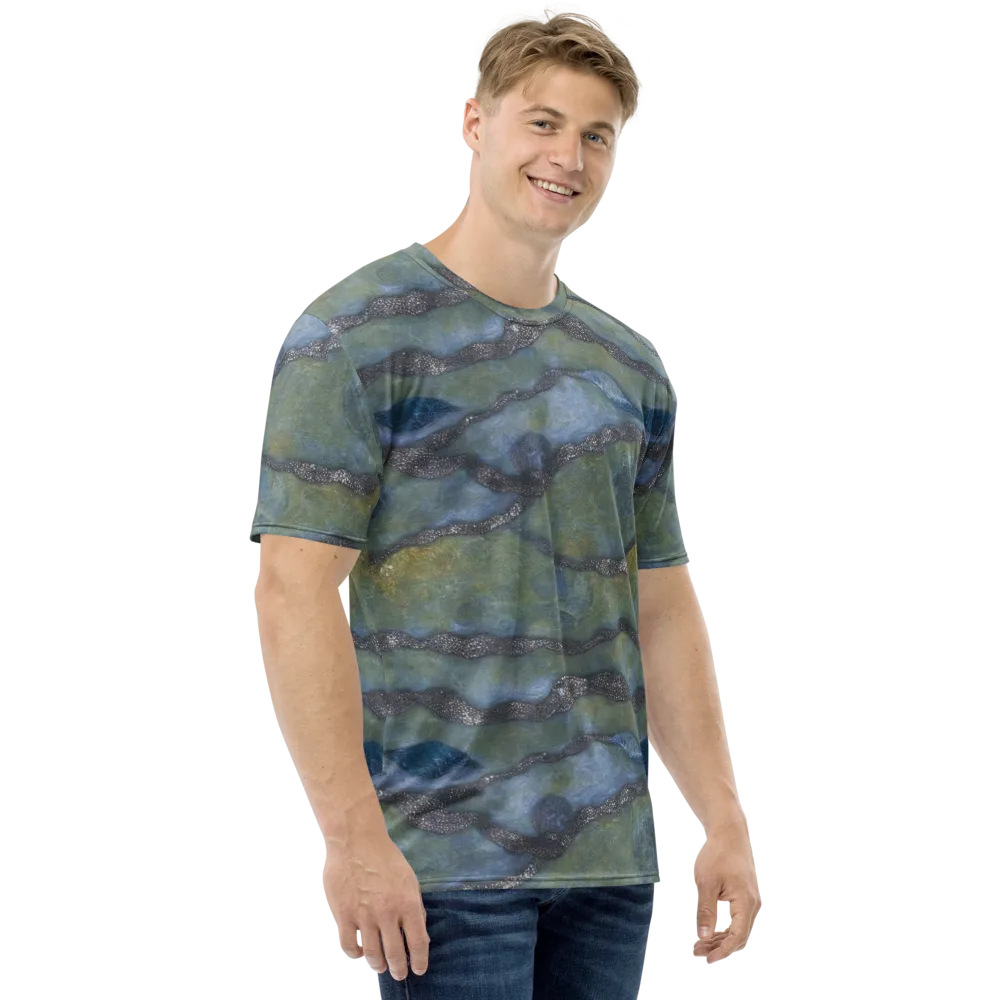 Tidal Fossil on Men's Crew Neck T-Shirt — Right
