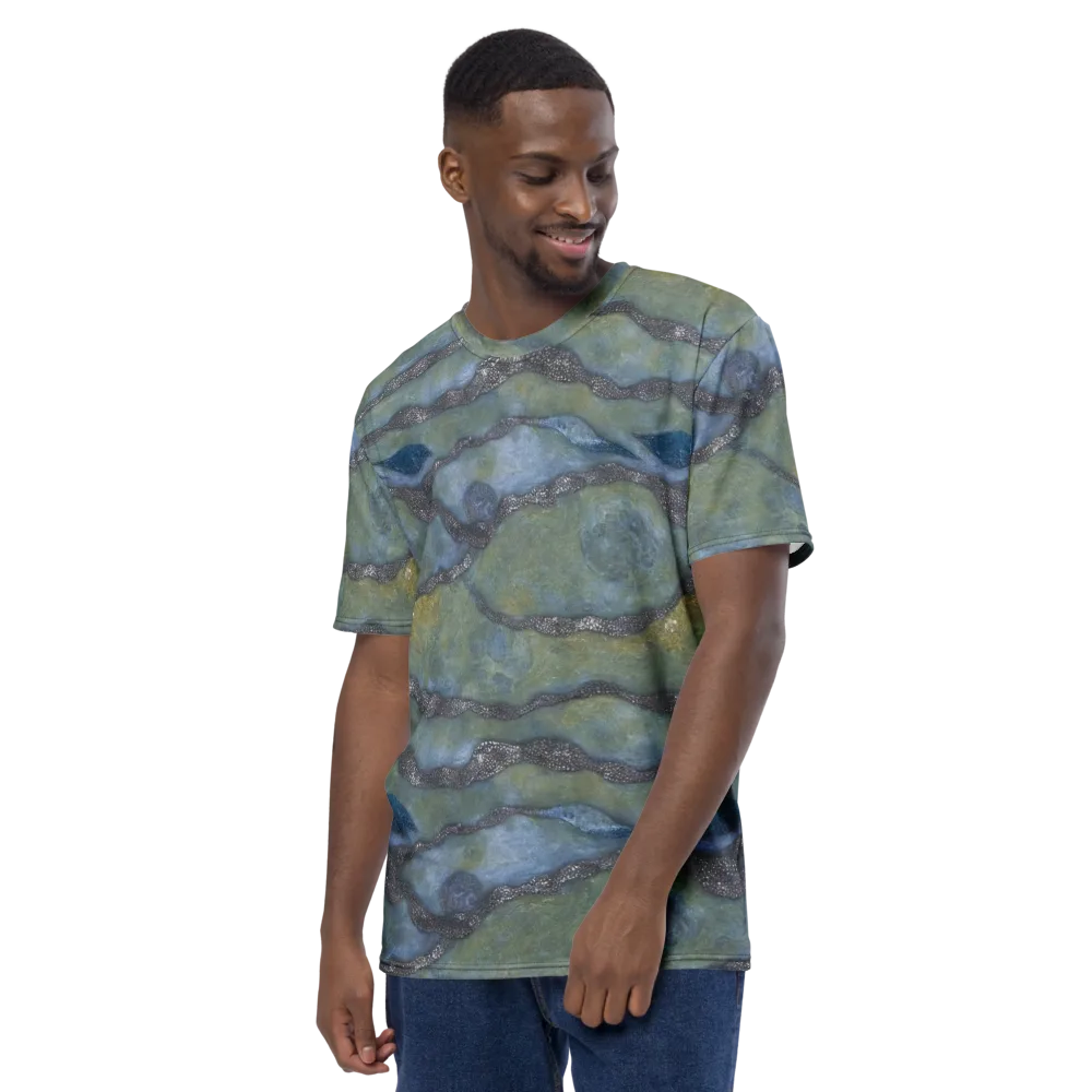 Tidal Fossil on Men's Crew Neck T-Shirt — Left