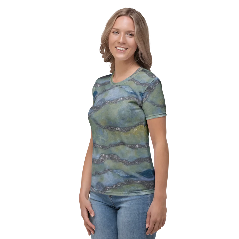 Tidal Fossil on Women's Crew Neck T-Shirt — Left