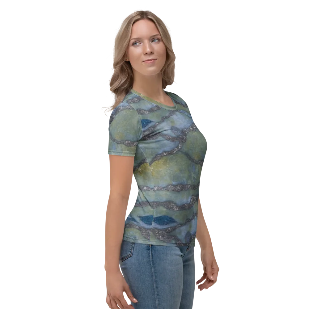 Tidal Fossil on Women's Crew Neck T-Shirt — Right