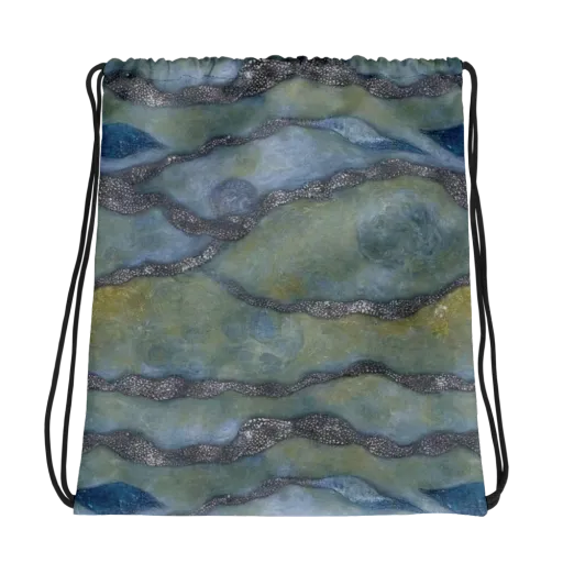 Tidal Fossil on a Drawstring Bag