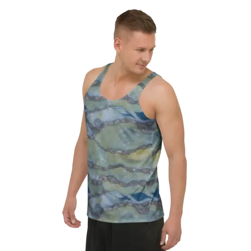 Tidal Fossil on a Men's Tank Top