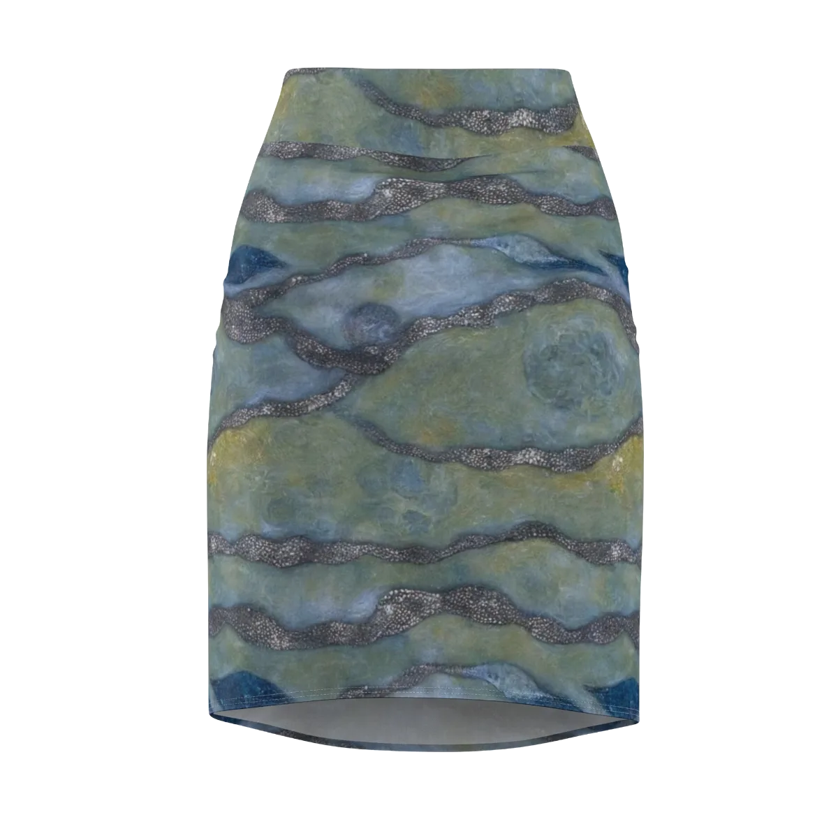 Tidal Fossil on Pencil Skirt — Front