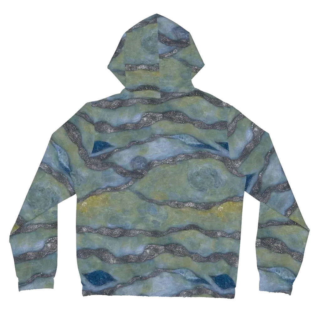 Tidal Fossil on Women's Full-Zip Hoodie — Back