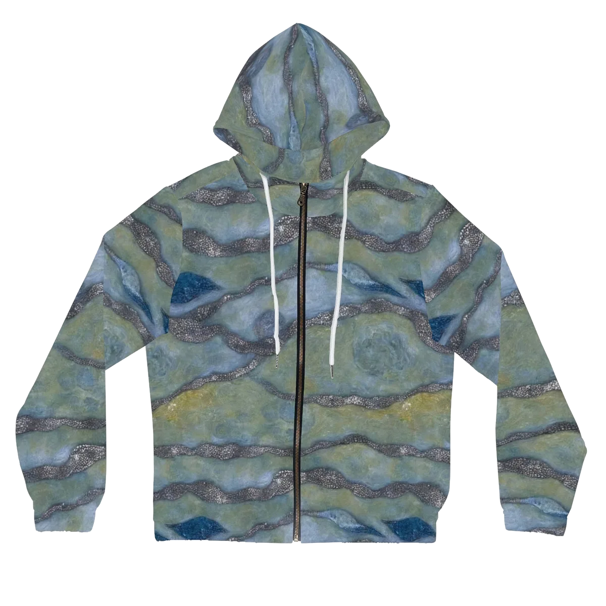 Tidal Fossil on Women's Full-Zip Hoodie — Front