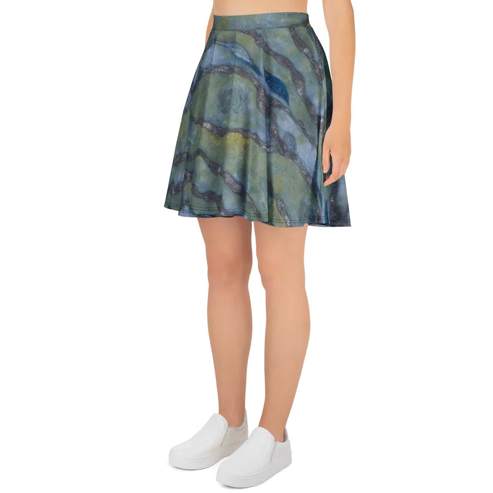Tidal Fossil on Skater Skirt — Left