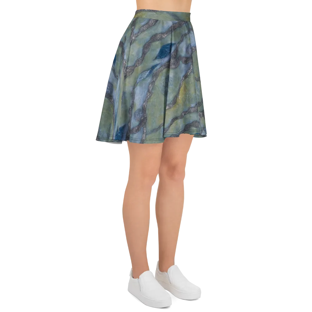 Tidal Fossil on Skater Skirt — Right