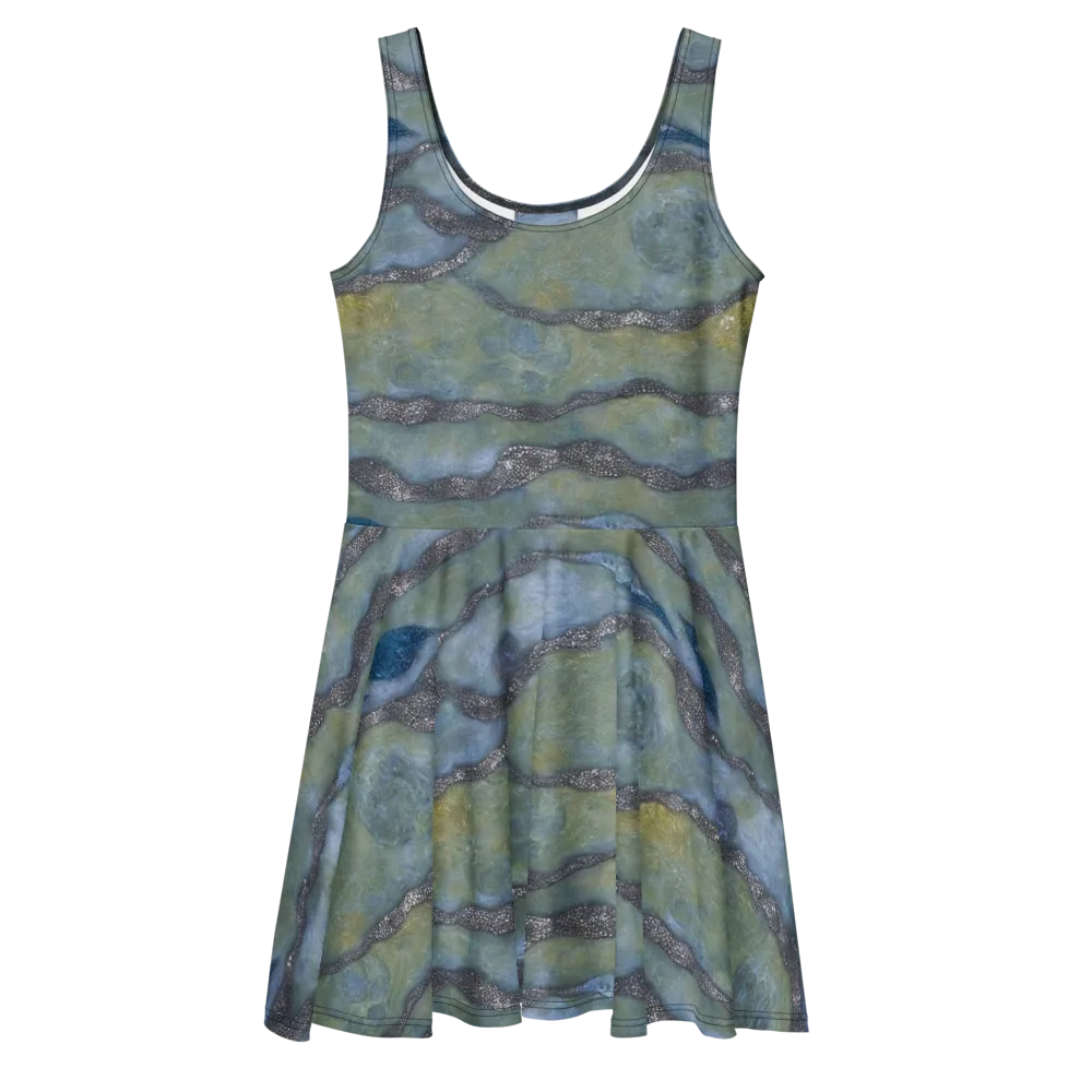Tidal Fossil on Skater Dress — Front