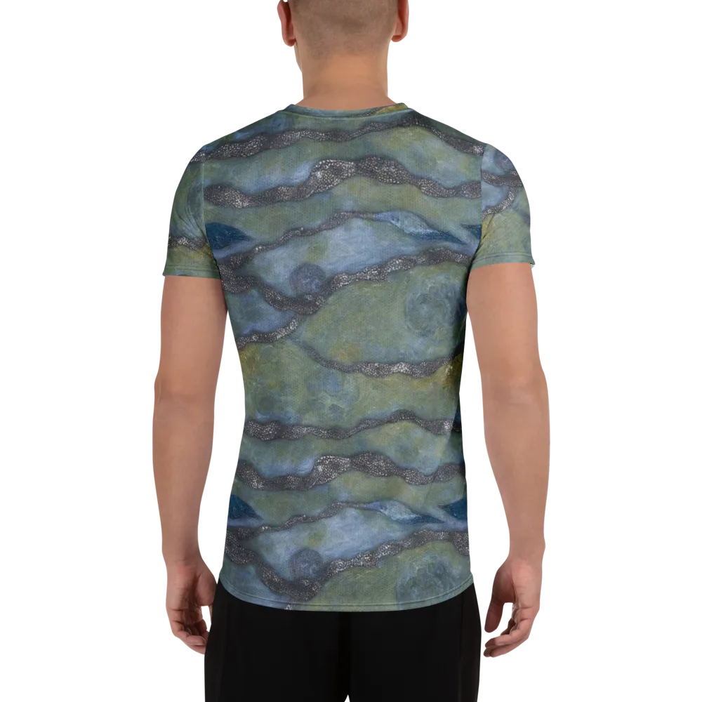Tidal Fossil on Men's Athletic T-Shirt — Back